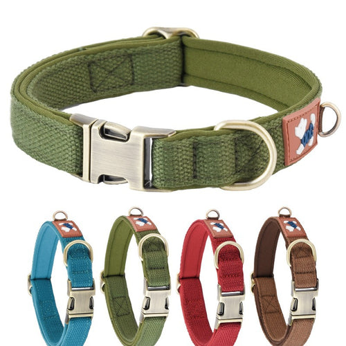 Adjustable Dog Collar with Cotton Lining